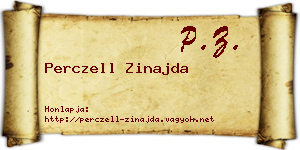 Perczell Zinajda névjegykártya